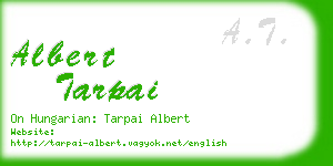 albert tarpai business card